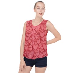 Hearts Love Valentine Bubble Hem Chiffon Tank Top by HermanTelo