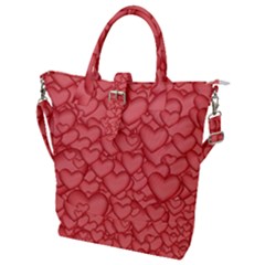 Hearts Love Valentine Buckle Top Tote Bag