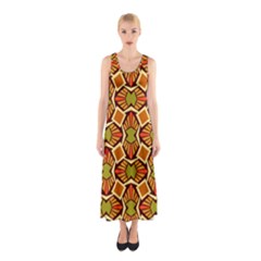 Geometry Shape Retro Sleeveless Maxi Dress by HermanTelo