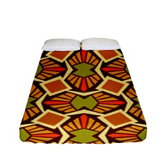 Geometry Shape Retro Fitted Sheet (full/ Double Size)