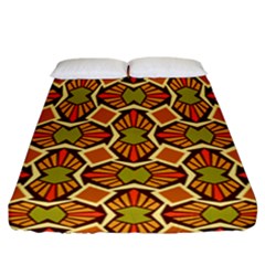 Geometry Shape Retro Fitted Sheet (california King Size)