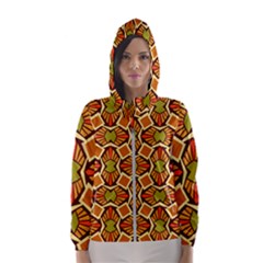 Geometry Shape Retro Women s Hooded Windbreaker