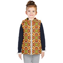 Geometry Shape Retro Kids  Hooded Puffer Vest