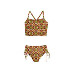 Geometry Shape Retro Girls  Tankini Swimsuit