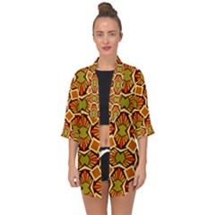 Geometry Shape Retro Open Front Chiffon Kimono by HermanTelo