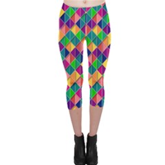 Geometric Triangle Capri Leggings 