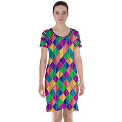 Geometric Triangle Short Sleeve Nightdress by HermanTelo