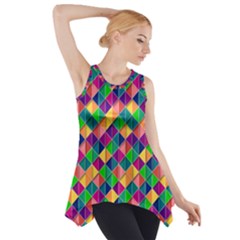 Geometric Triangle Side Drop Tank Tunic by HermanTelo