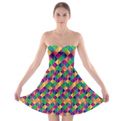 Geometric Triangle Strapless Bra Top Dress by HermanTelo