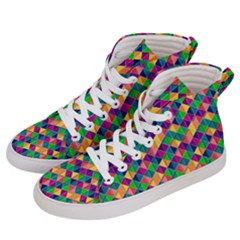 Geometric Triangle Men s Hi-top Skate Sneakers by HermanTelo