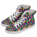 Geometric Triangle Men s Hi-Top Skate Sneakers View2