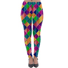 Geometric Triangle Lightweight Velour Leggings