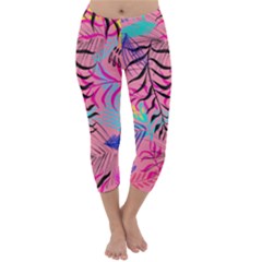 Illustration Reason Leaves Capri Winter Leggings 