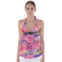 Illustration Reason Leaves Babydoll Tankini Top