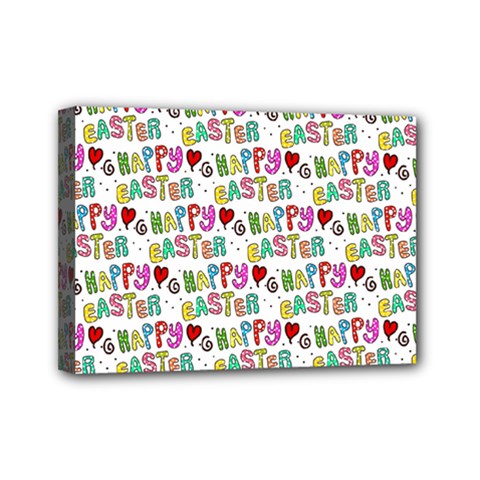 Holidays Happy Easter Mini Canvas 7  X 5  (stretched)