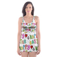 Holidays Happy Easter Skater Dress Swimsuit