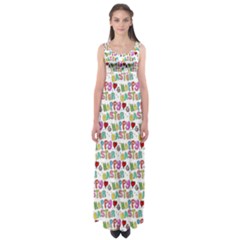 Holidays Happy Easter Empire Waist Maxi Dress