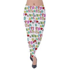 Holidays Happy Easter Velvet Leggings