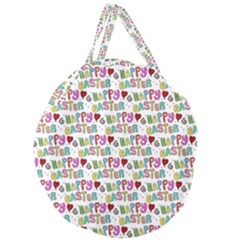 Holidays Happy Easter Giant Round Zipper Tote