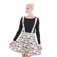 Holidays Happy Easter Suspender Skater Skirt