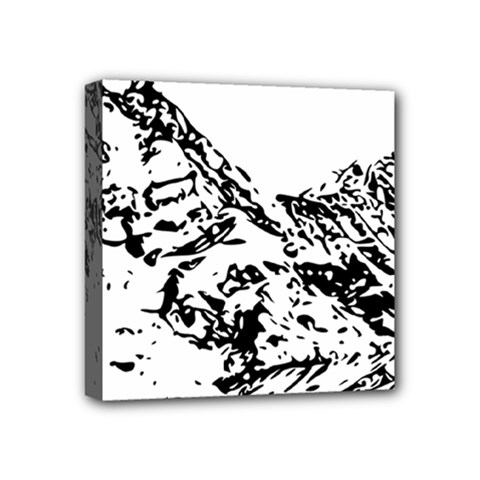 Mountain Ink Mini Canvas 4  X 4  (stretched)