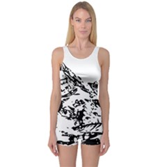 Mountain Ink One Piece Boyleg Swimsuit