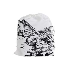 Mountain Ink Drawstring Pouch (large)