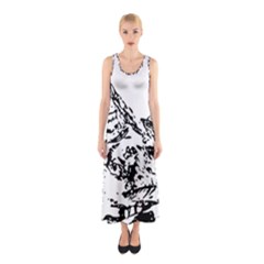 Mountain Ink Sleeveless Maxi Dress