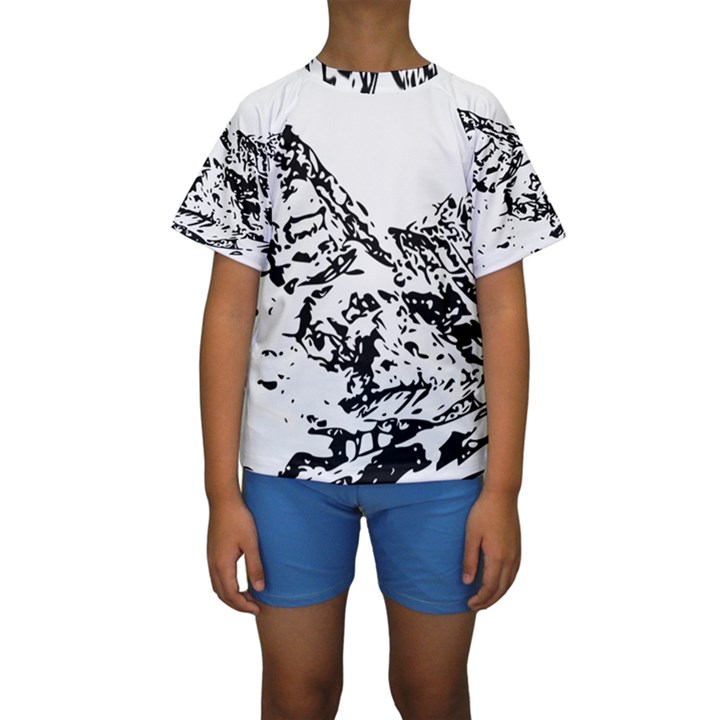 Mountain Ink Kids  Short Sleeve Swimwear