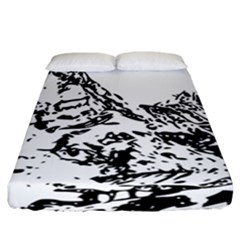 Mountain Ink Fitted Sheet (california King Size)