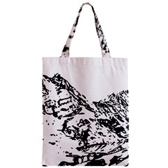 Mountain Ink Zipper Classic Tote Bag