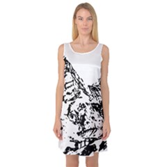 Mountain Ink Sleeveless Satin Nightdress