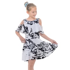 Mountain Ink Kids  Shoulder Cutout Chiffon Dress