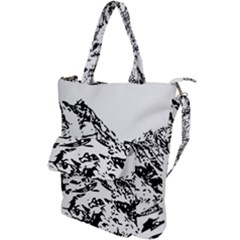 Mountain Ink Shoulder Tote Bag by HermanTelo