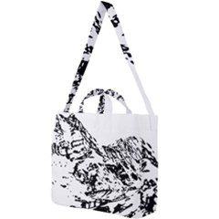 Mountain Ink Square Shoulder Tote Bag