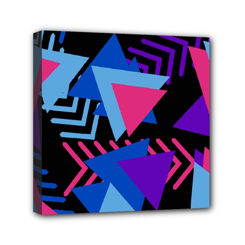 Memphis Pattern Geometric Abstract Mini Canvas 6  X 6  (stretched)