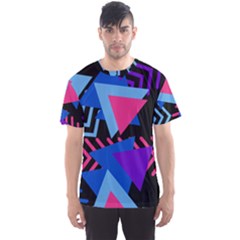 Memphis Pattern Geometric Abstract Men s Sports Mesh Tee