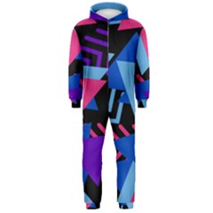 Memphis Pattern Geometric Abstract Hooded Jumpsuit (men)  by HermanTelo