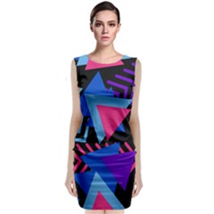 Memphis Pattern Geometric Abstract Classic Sleeveless Midi Dress