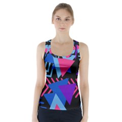 Memphis Pattern Geometric Abstract Racer Back Sports Top by HermanTelo