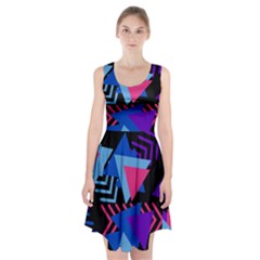 Memphis Pattern Geometric Abstract Racerback Midi Dress by HermanTelo