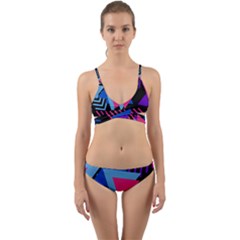 Memphis Pattern Geometric Abstract Wrap Around Bikini Set by HermanTelo