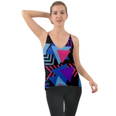 Memphis Pattern Geometric Abstract Chiffon Cami