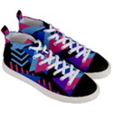 Memphis Pattern Geometric Abstract Men s Mid-Top Canvas Sneakers View3