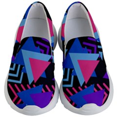 Memphis Pattern Geometric Abstract Kids  Lightweight Slip Ons by HermanTelo