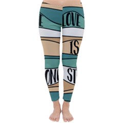 Love Sign Romantic Classic Winter Leggings