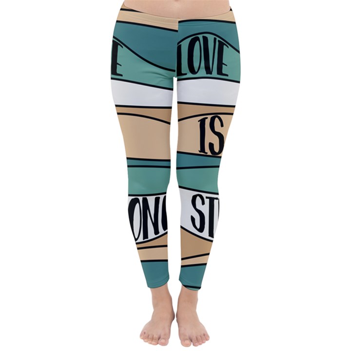 Love Sign Romantic Classic Winter Leggings