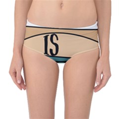 Love Sign Romantic Mid-waist Bikini Bottoms