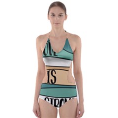 Love Sign Romantic Cut-out One Piece Swimsuit by HermanTelo