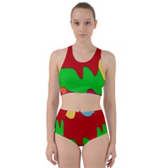 Liquid Forms Water Background Racer Back Bikini Set